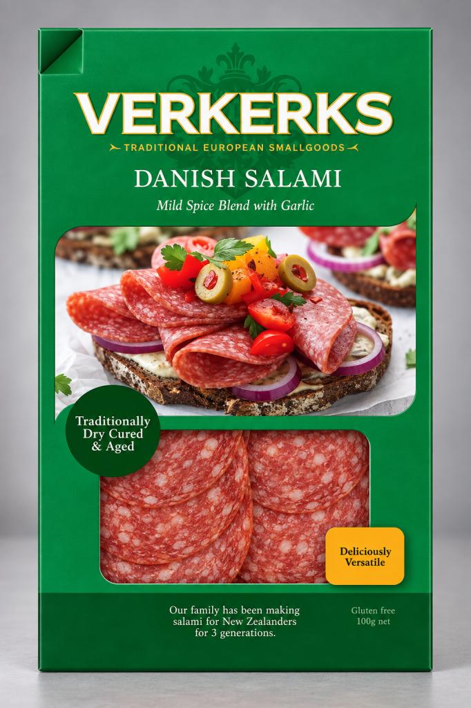 Verkerks Danish Salami Frozen Meat & Seafood