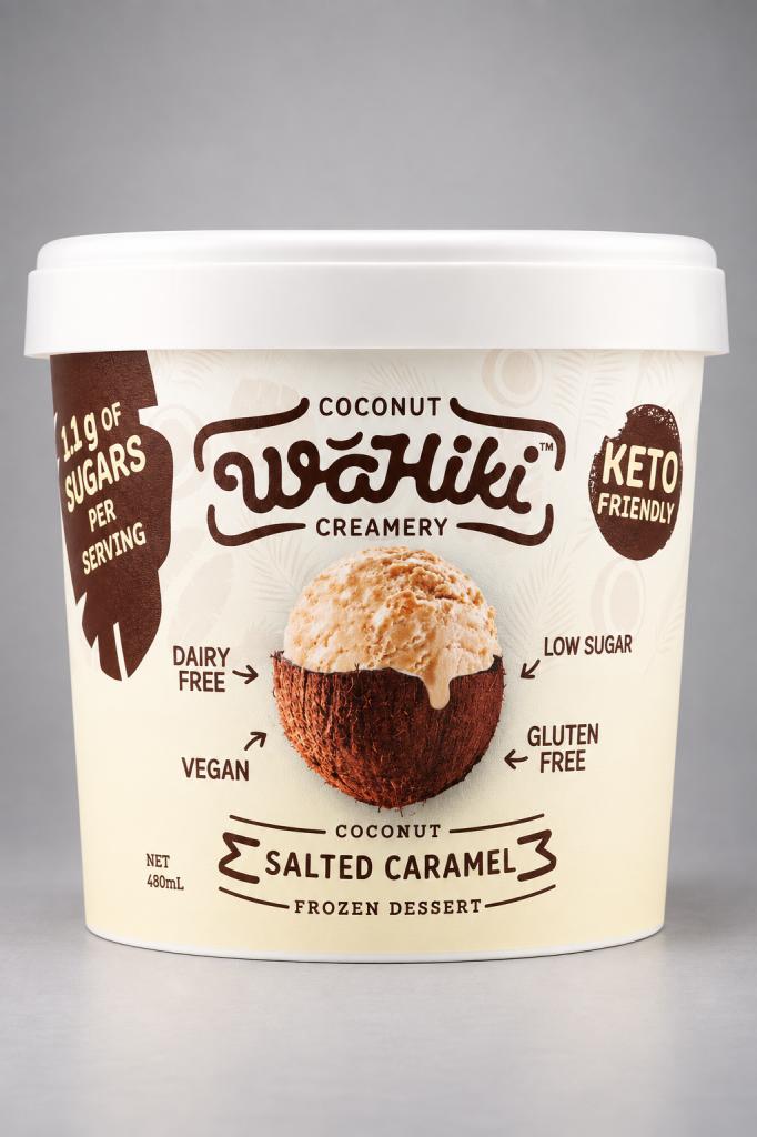 Wahiki Coconut Salted Caramel Ice Cream Ice Cream & Sorbets