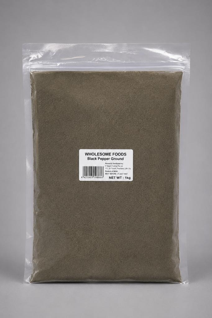 Wholesome Foods Black Pepper Ground Salt, Pepper & Seasoning